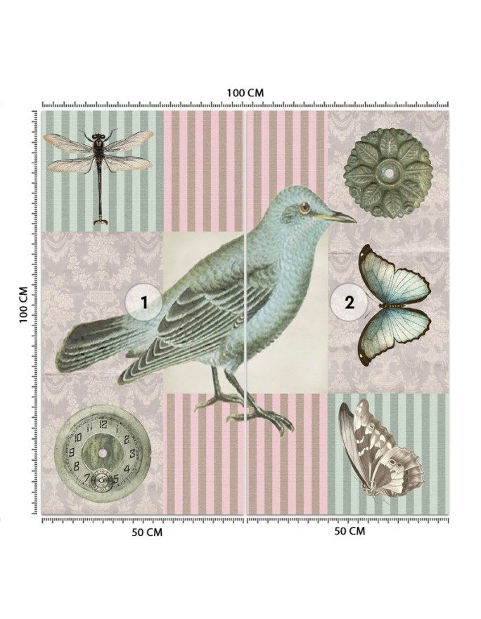 Beautiful wall murals - Bird on pink background Andrea Haase | FEEBY
