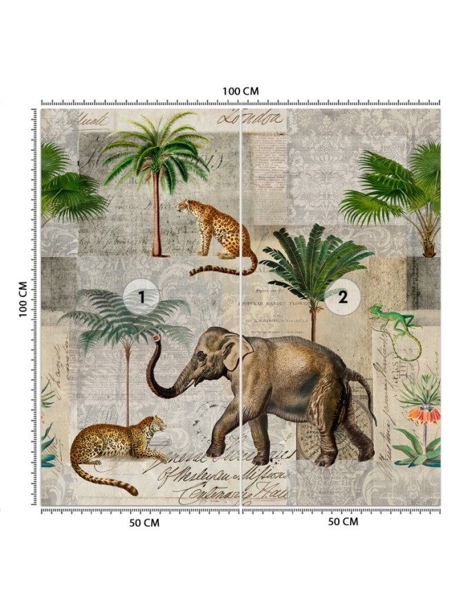 Unique Wallpapers - Elephant animals palm trees nature Andrea Haase | FEEBY