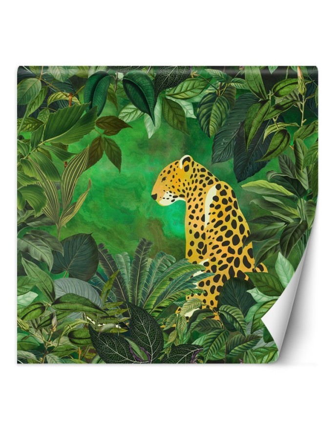 Unique Wallpapers - Nature jungle panther green leaves Andrea Haase | FEEBY