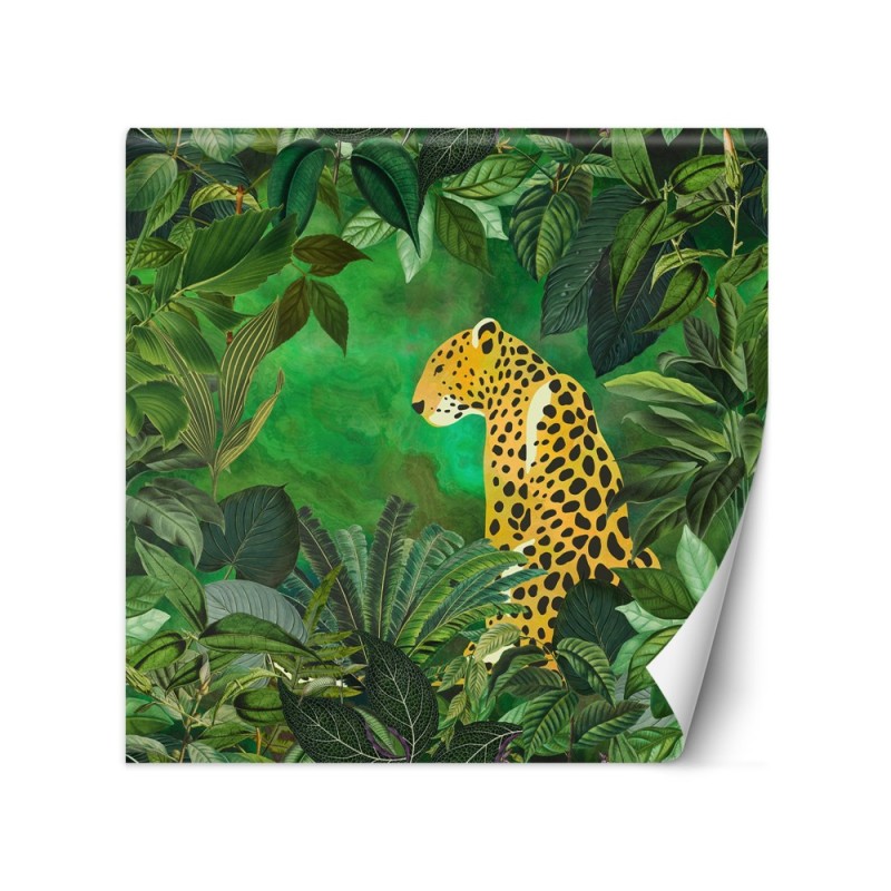 Unique Wallpapers - Nature jungle panther green leaves Andrea Haase | FEEBY