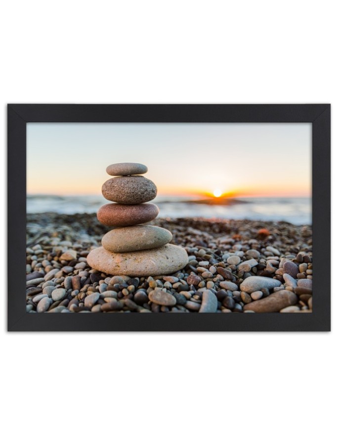 Poster Zen stones on the beach