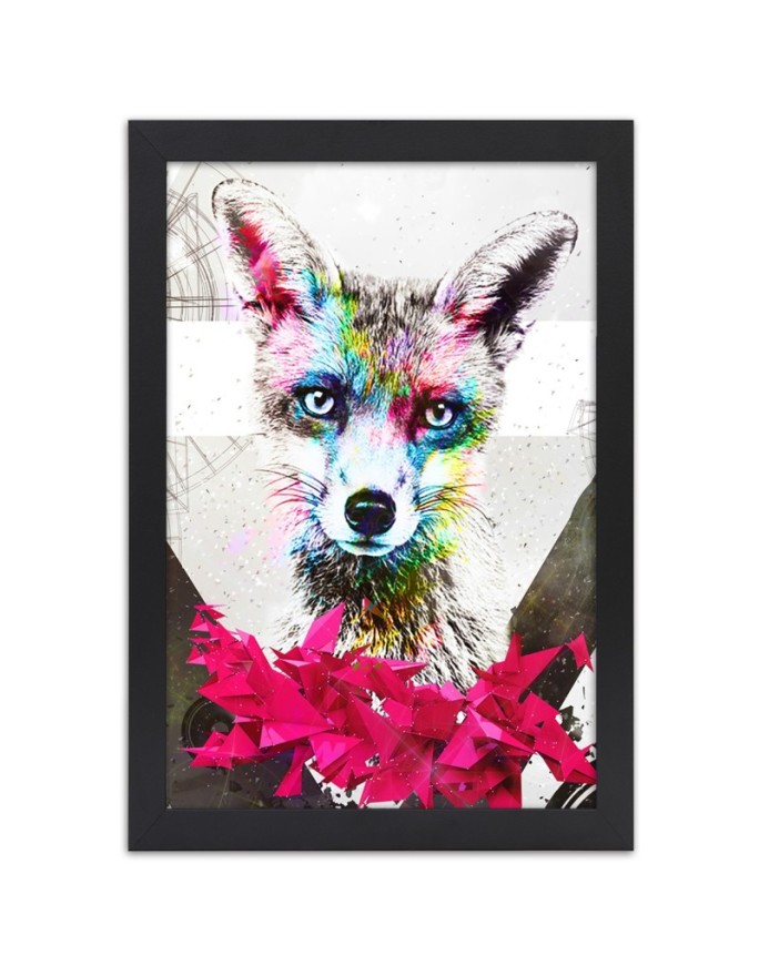 Poster Abstract colorful fox