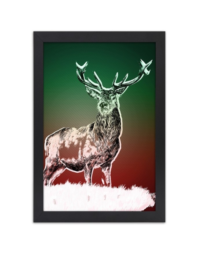 Poster Abstract deer in the...