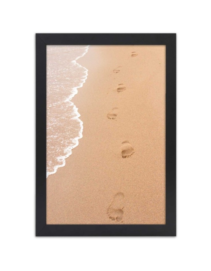Poster Footprints on the beach