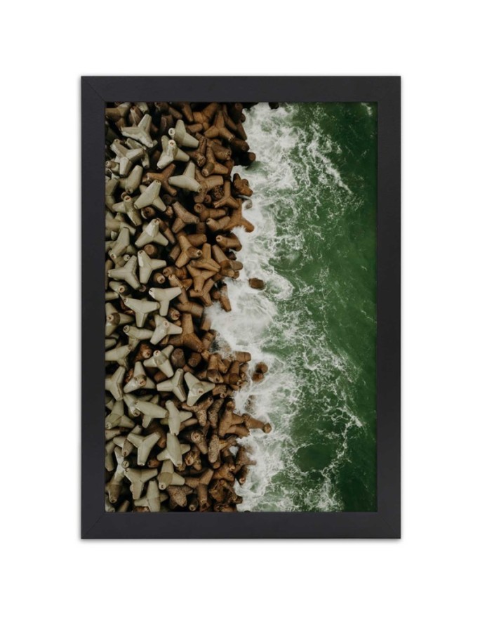 Poster View of foamy waves
