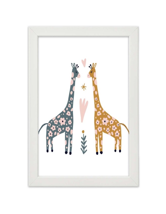 Poster Colorful giraffes