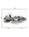 Wallpaper for living room - Building as drawn Cornel Vlad | FEEBY