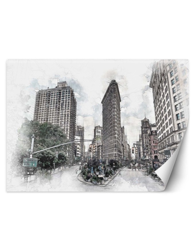 Wallpaper - Manhattan as drawn Cornel Vlad | FEEBY