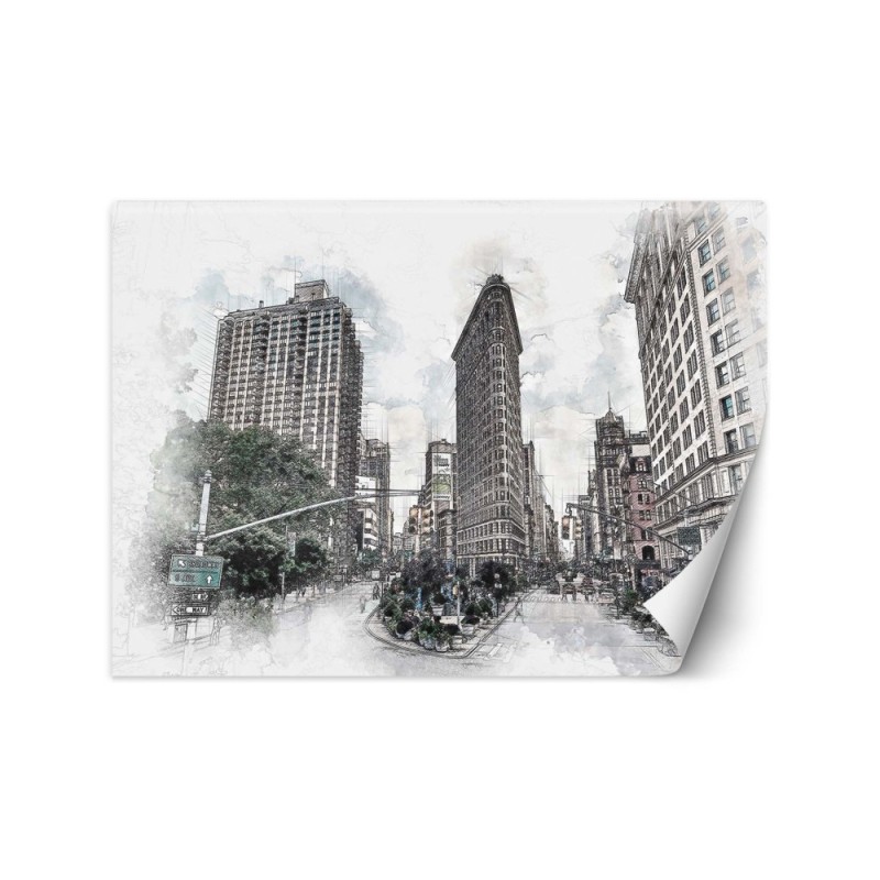 Wallpaper - Manhattan as drawn Cornel Vlad | FEEBY