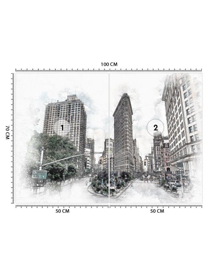 Wallpaper - Manhattan as drawn Cornel Vlad | FEEBY