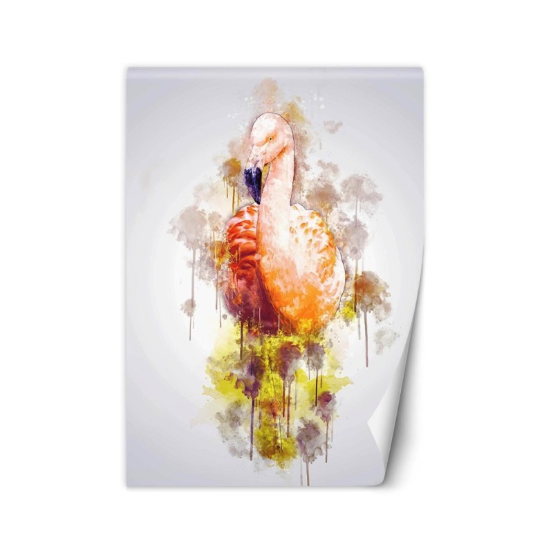 Children's wall mural - Pastel flamingo Cornel Vlad | FEEBY