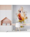 Children's wall mural - Pastel flamingo Cornel Vlad | FEEBY