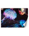 Bedroom wall mural - Neon jellyfish abstract Gab Fernando | FEEBY