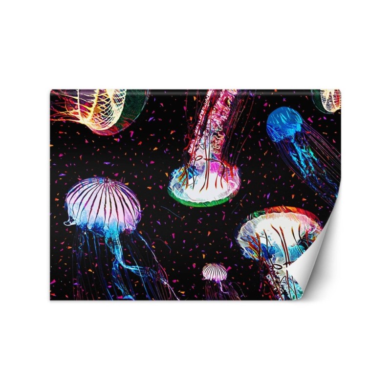 Wallpaper - Neon jellyfish abstract Gab Fernando | FEEBY