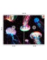 Wallpaper - Neon jellyfish abstract Gab Fernando | FEEBY