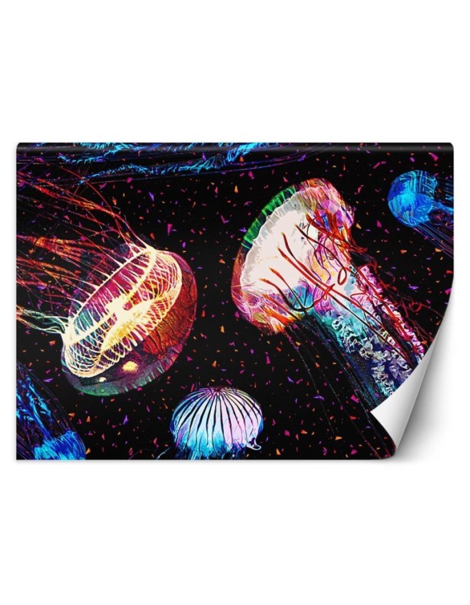 Wallpaper - Neon jellyfish abstract Gab Fernando | FEEBY