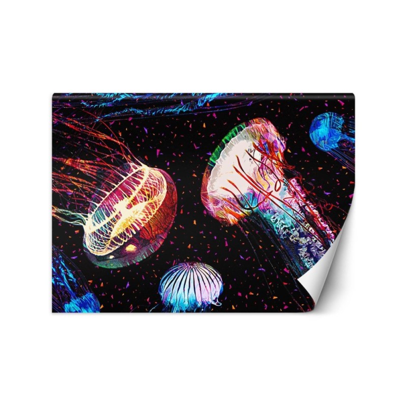Wallpaper - Neon jellyfish abstract Gab Fernando | FEEBY
