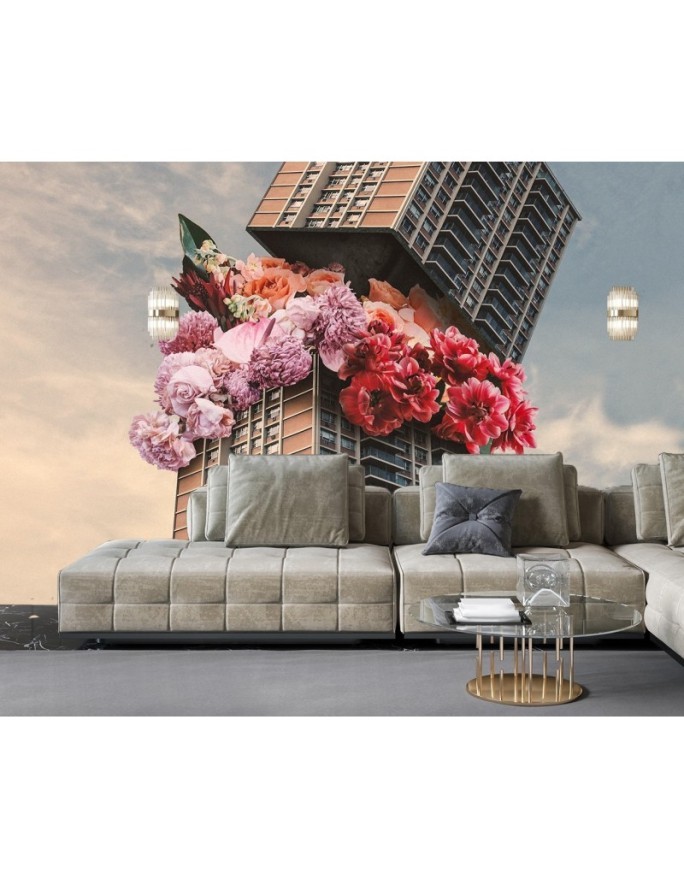 Designer wall murals - Flowers in a skyscraper Zehem Chong | FEEBY