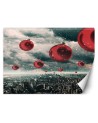 Wallpaper for home - Rain of red baubles Zehem Chong | FEEBY