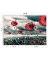 Wallpaper for home - Rain of red baubles Zehem Chong | FEEBY