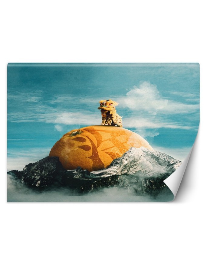 Living room Wallpaper - Yellow mountain Zehem Chong | FEEBY