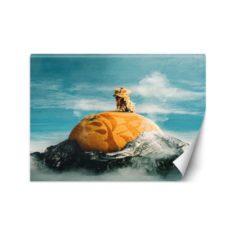 Living room Wallpaper - Yellow mountain Zehem Chong | FEEBY