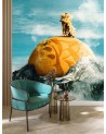 Living room Wallpaper - Yellow mountain Zehem Chong | FEEBY