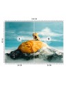 Living room Wallpaper - Yellow mountain Zehem Chong | FEEBY
