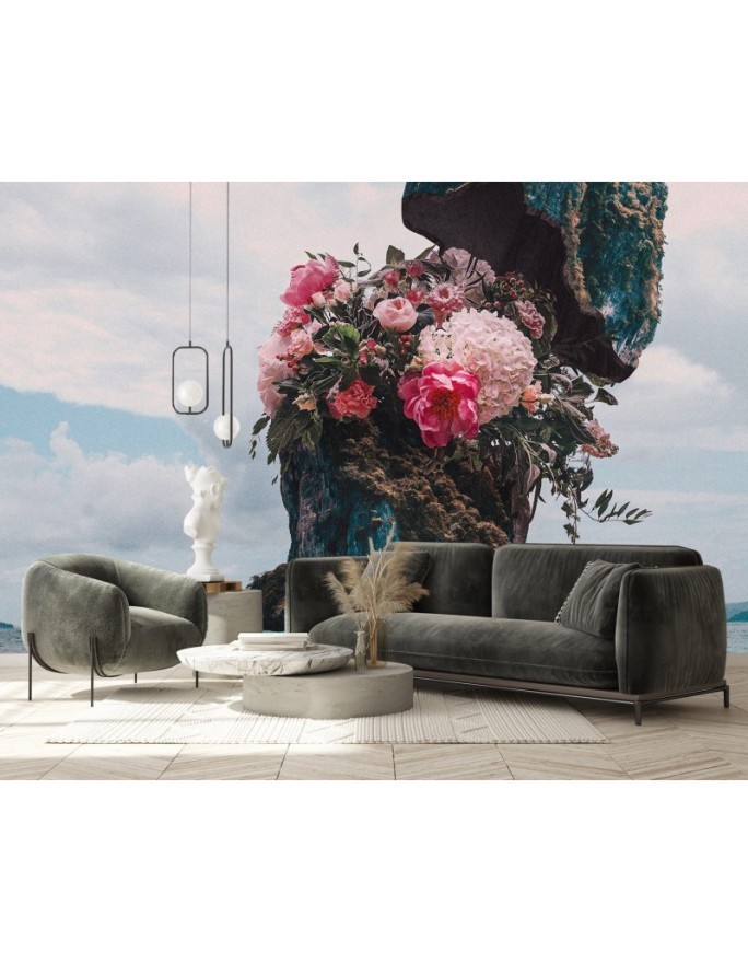 Modern Wallpapers - Rock with flowers Zehem Chong | FEEBY