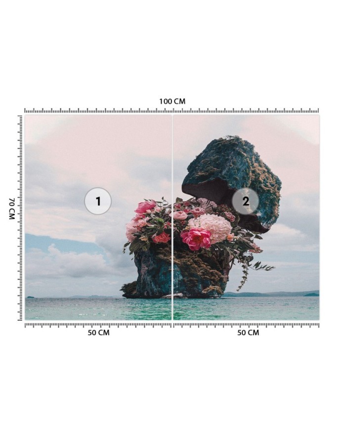 Modern Wallpapers - Rock with flowers Zehem Chong | FEEBY