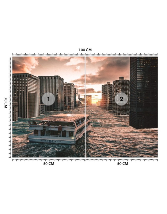 Modern Wallpaper - River in the middle of the city Zehem Chong | FEEBY