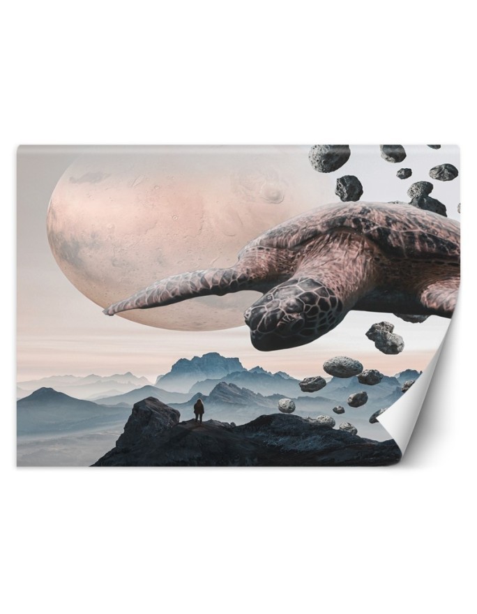Modern Wallpaper - Turtle flying over mountains Zehem Chong | FEEBY