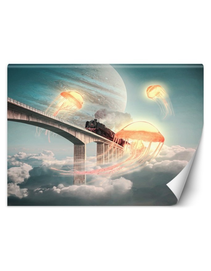 Art wall mural - Jellyfish in the sky Zehem Chong | FEEBY