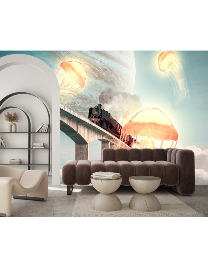 Art wall mural - Jellyfish in the sky Zehem Chong | FEEBY