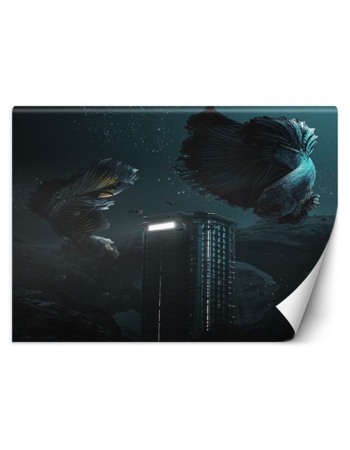 Unique wall murals - Skyscraper in the ocean Zehem Chong | FEEBY