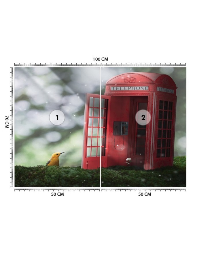 Wallpaper for living room - London booth Zehem Chong | FEEBY