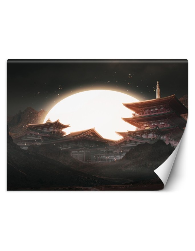 Wall mural Moon over China