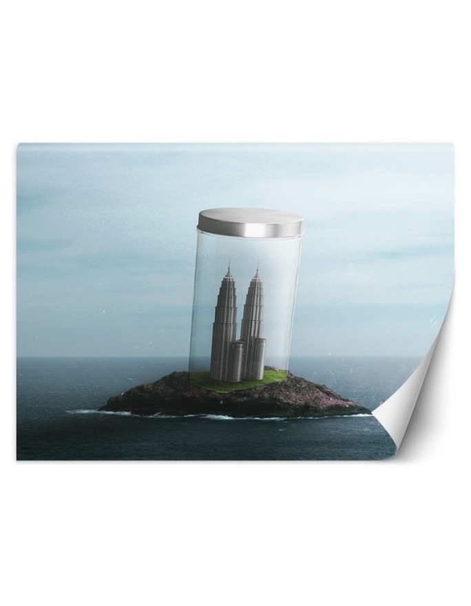 Art Wallpaper - Island buildings abstract Zehem Chong | FEEBY