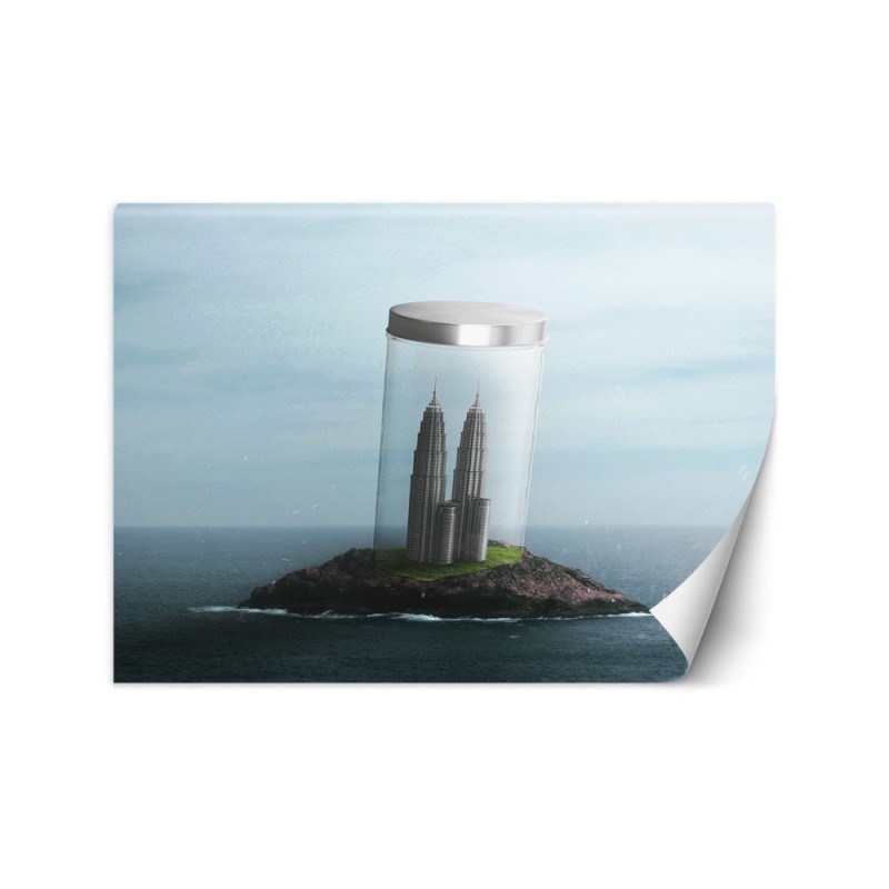 Art Wallpaper - Island buildings abstract Zehem Chong | FEEBY