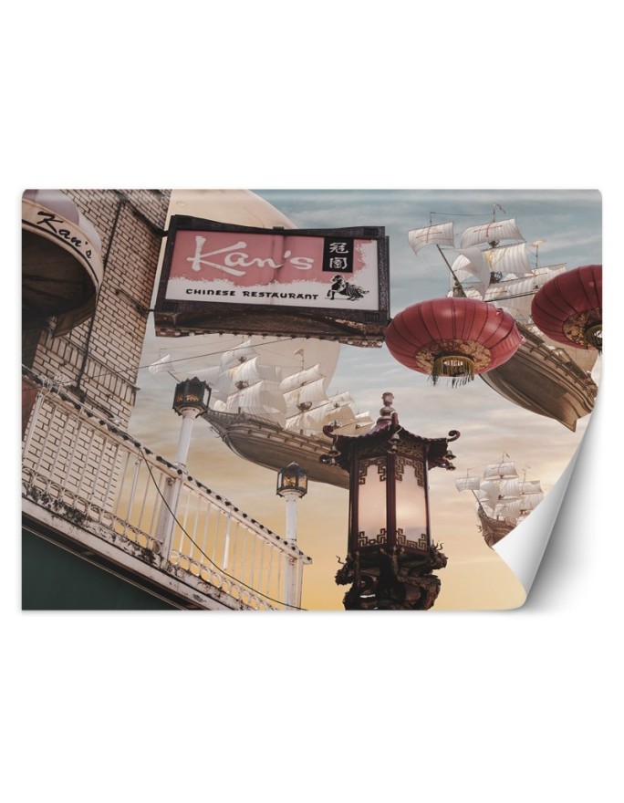 Art wall mural - Ships in the sky Zehem Chong | FEEBY