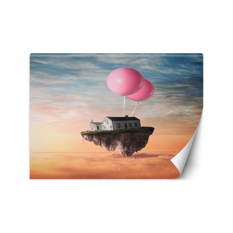 Stylish wall mural - House on a balloon Zehem Chong | FEEBY
