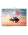 Stylish wall mural - House on a balloon Zehem Chong | FEEBY