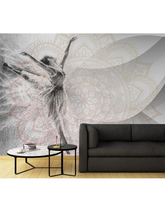 Living room Wallpaper - Mandala ballerina | FEEBY