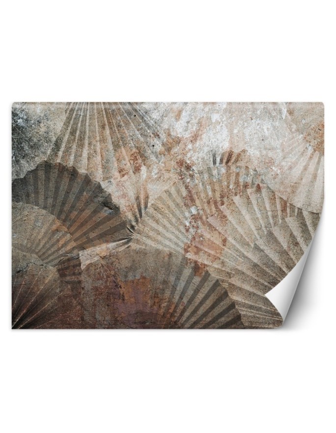 Abstract Wallpaper - Fans Beige Brown | FEEBY