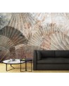 Abstract Wallpaper - Fans Beige Brown | FEEBY