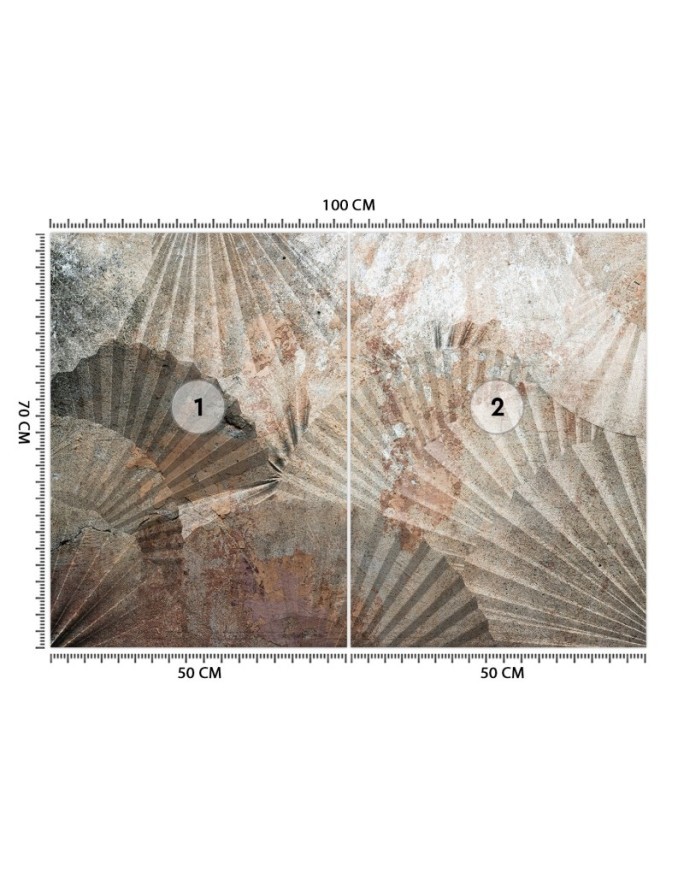 Abstract Wallpaper - Fans Beige Brown | FEEBY
