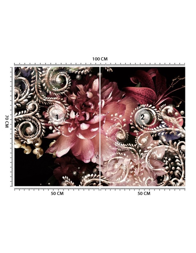 Stylish Wallpapers 3D - Peony and lily flower glamour 3D | FEEBY