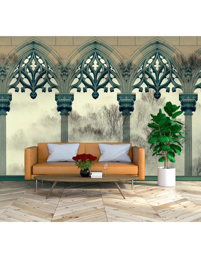 The most fashionable Wallpapers - Pillars fog forest | FEEBY