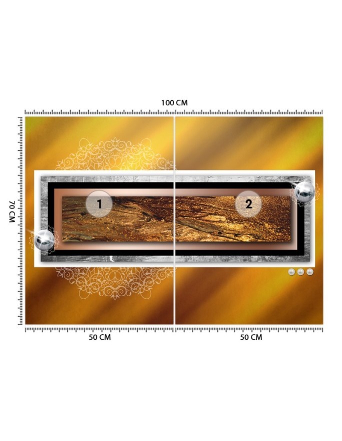 Beautiful Wallpapers for the living room - Gold mandala abstraction | FEEBY