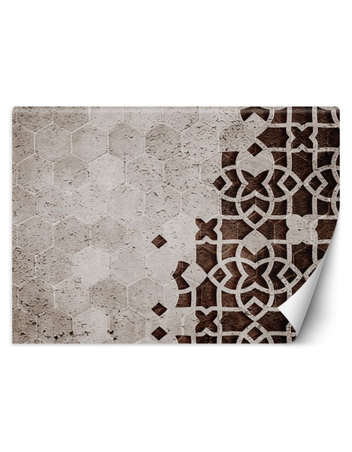 Original wall murals - Bronze Geometric Mandala | FEEBY